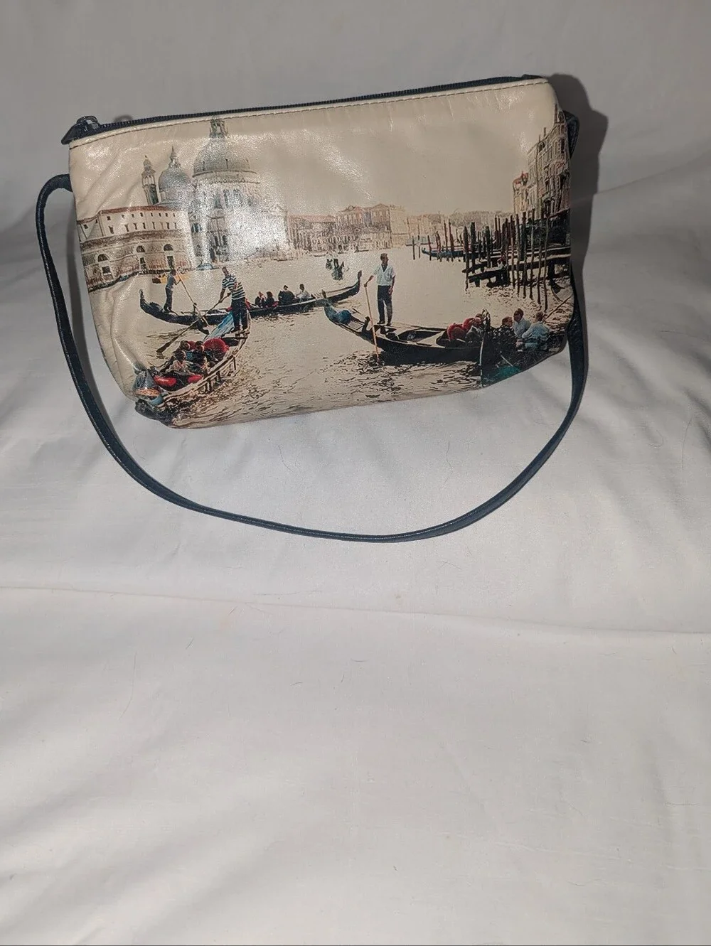 Vintage Nancy Lucia Venetian Print Shoulder Bag Made In New York.